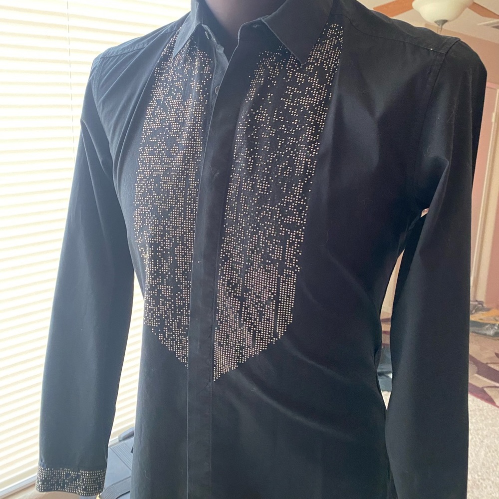 Diesel mens small studded shirt